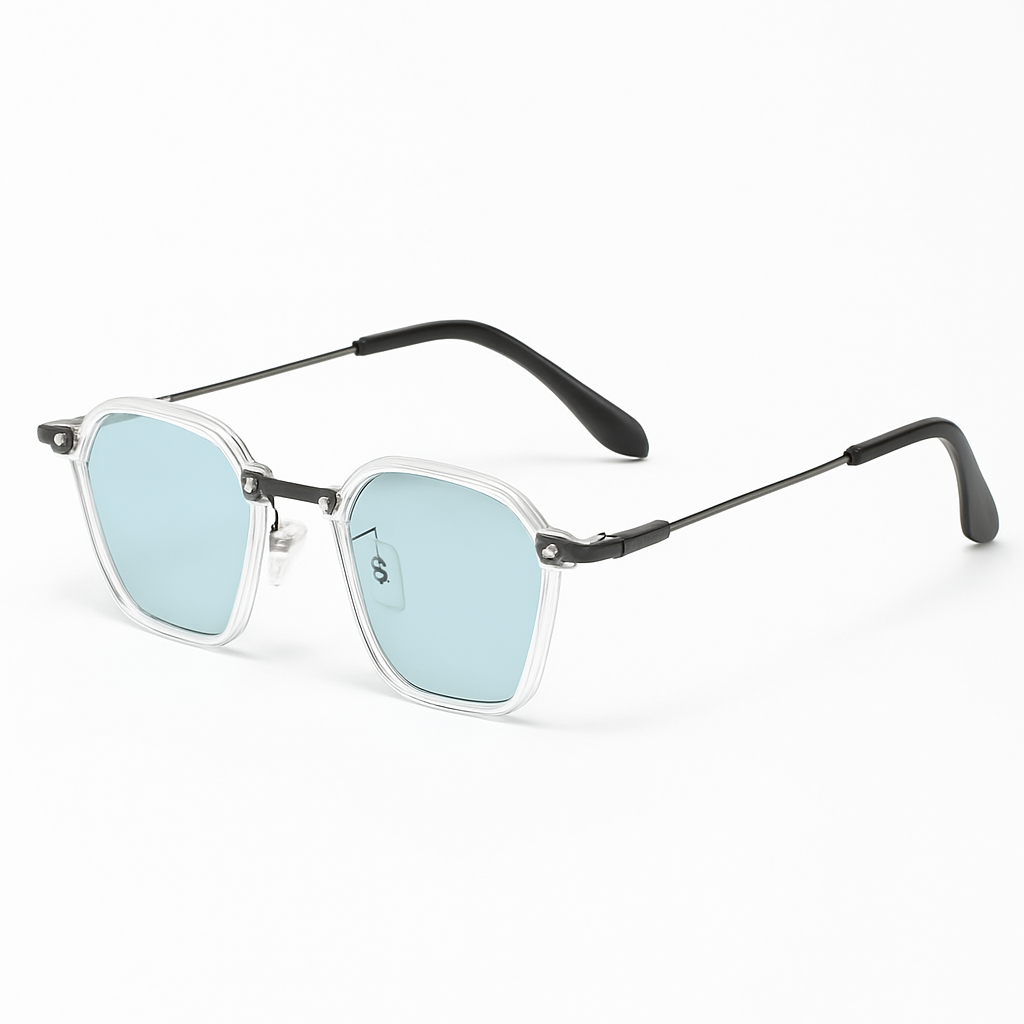 Square Rivets Gradient UV400 Sunglasses Men Shades Vintage Outdoor Sport Driving Sun Glasses Women Ocean Lens Trending Eyewear